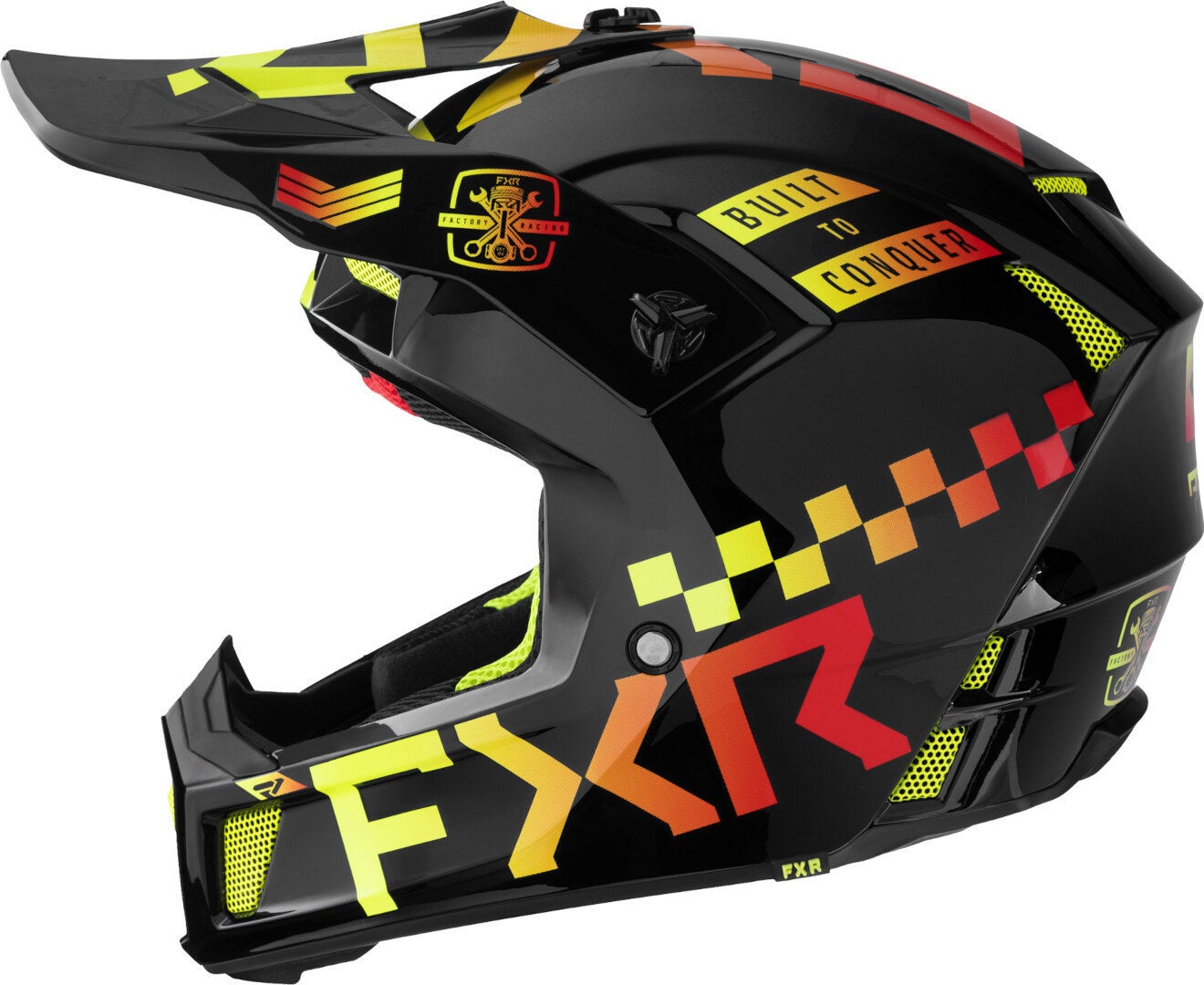 Side view of FXR Clutch Gladiator 2024 Motocross Helmet