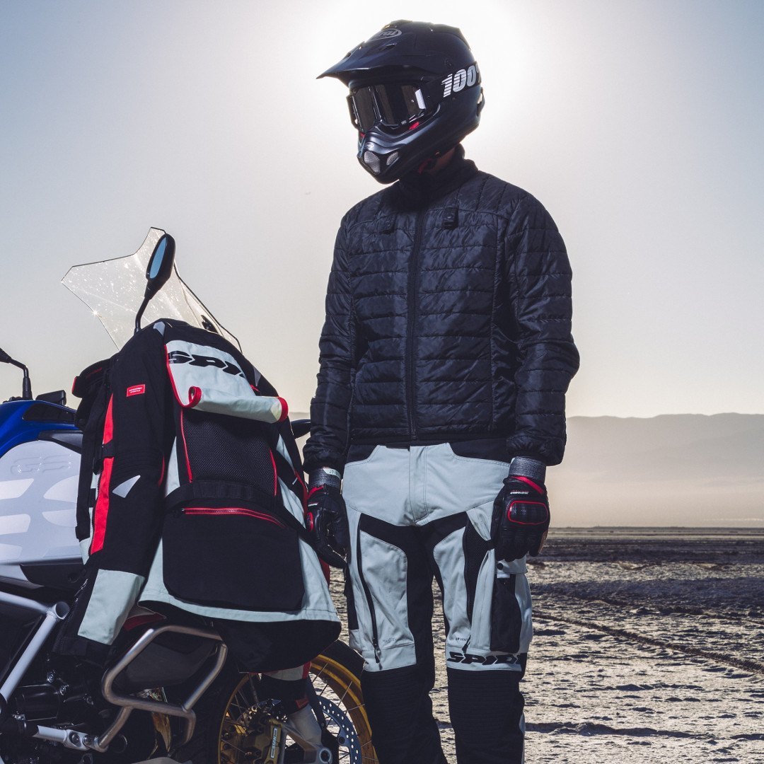 Spidi H2Out Allroad Motorcycle Textile Jacket black/grey/red 4XL Figure 8