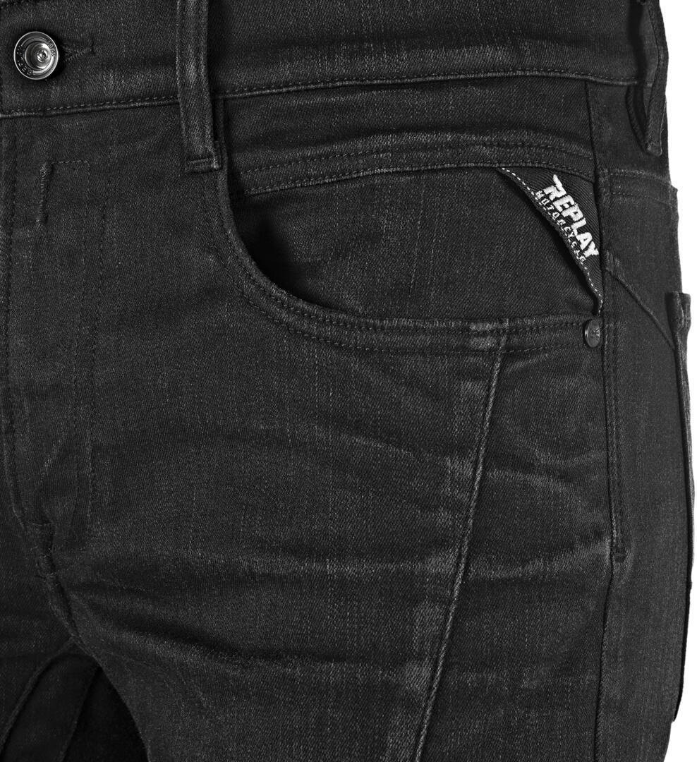 Replay Fender Jeans da moto nero Short 36 Figura 8