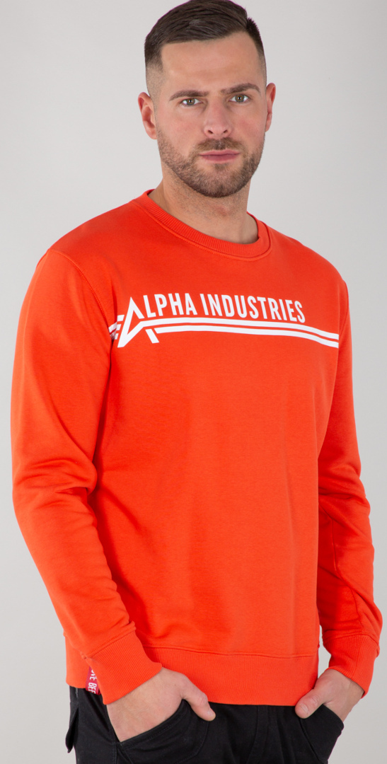 Alpha Industries Pulôver Laranja/Branco L Figura 1