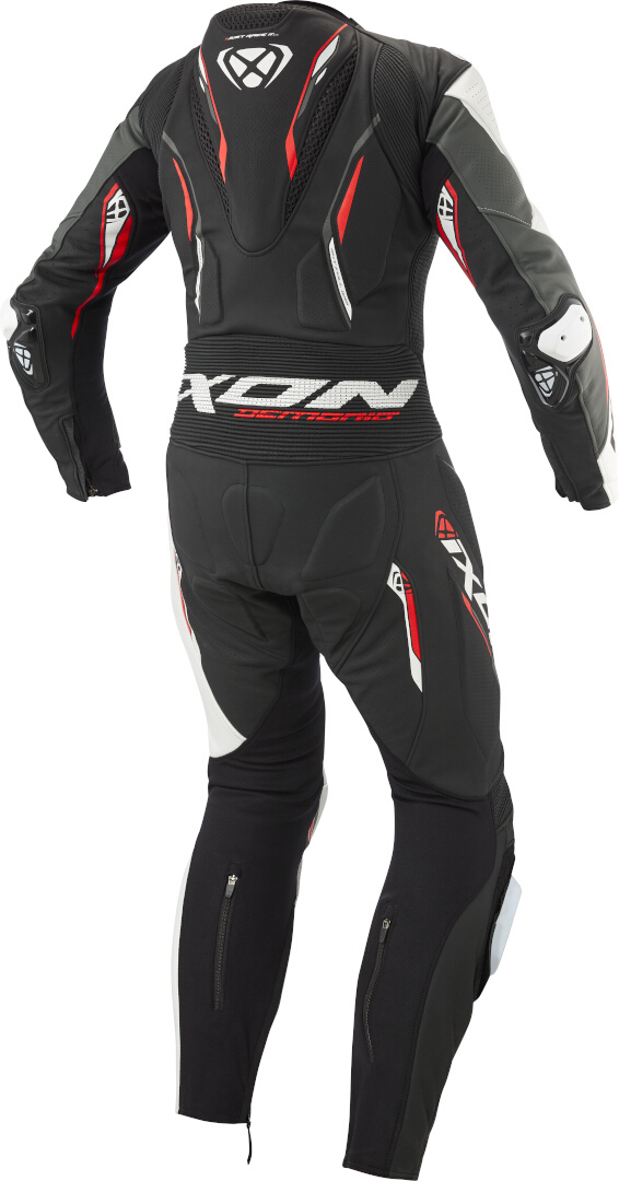 Ixon Demonio Costum de piele de motocicletă One Piece Negru/Alb/Roșu S Figura 8