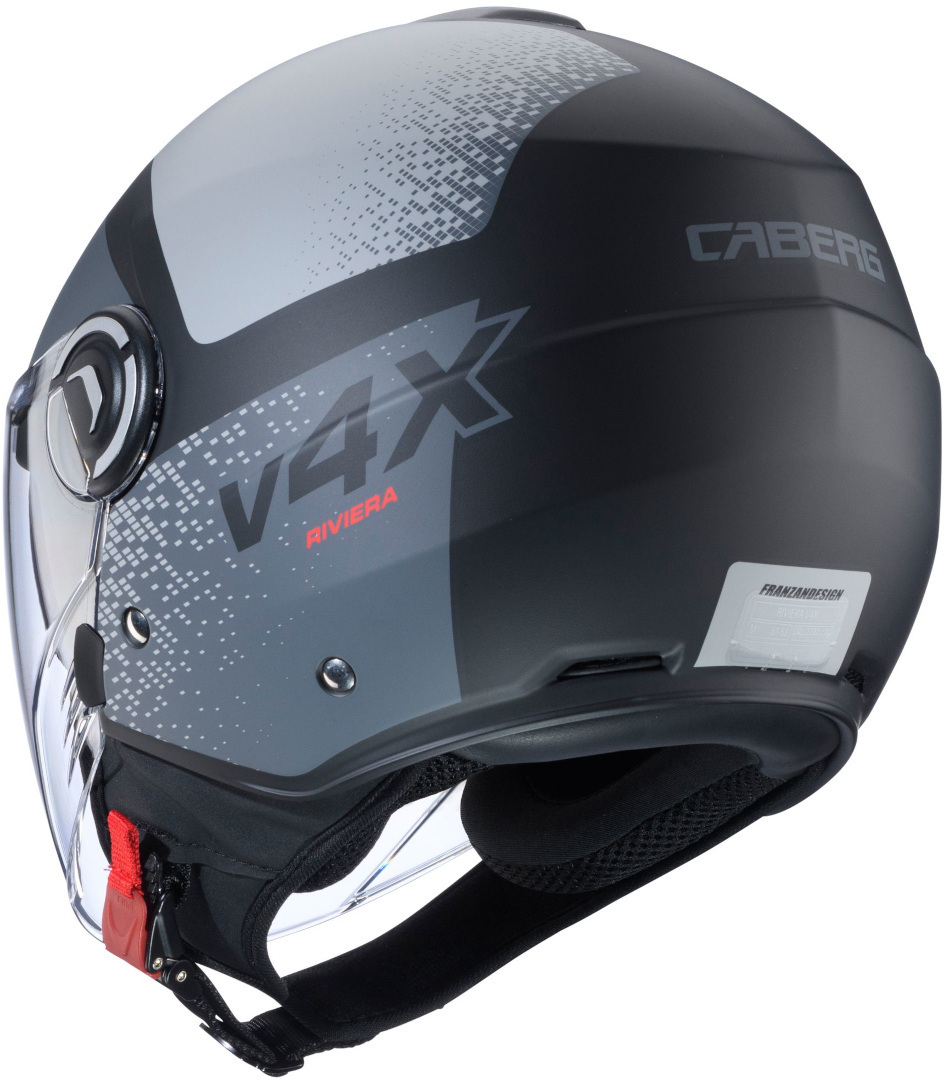 Side view of Caberg Riviera V4 X Alpha Jet Helmet