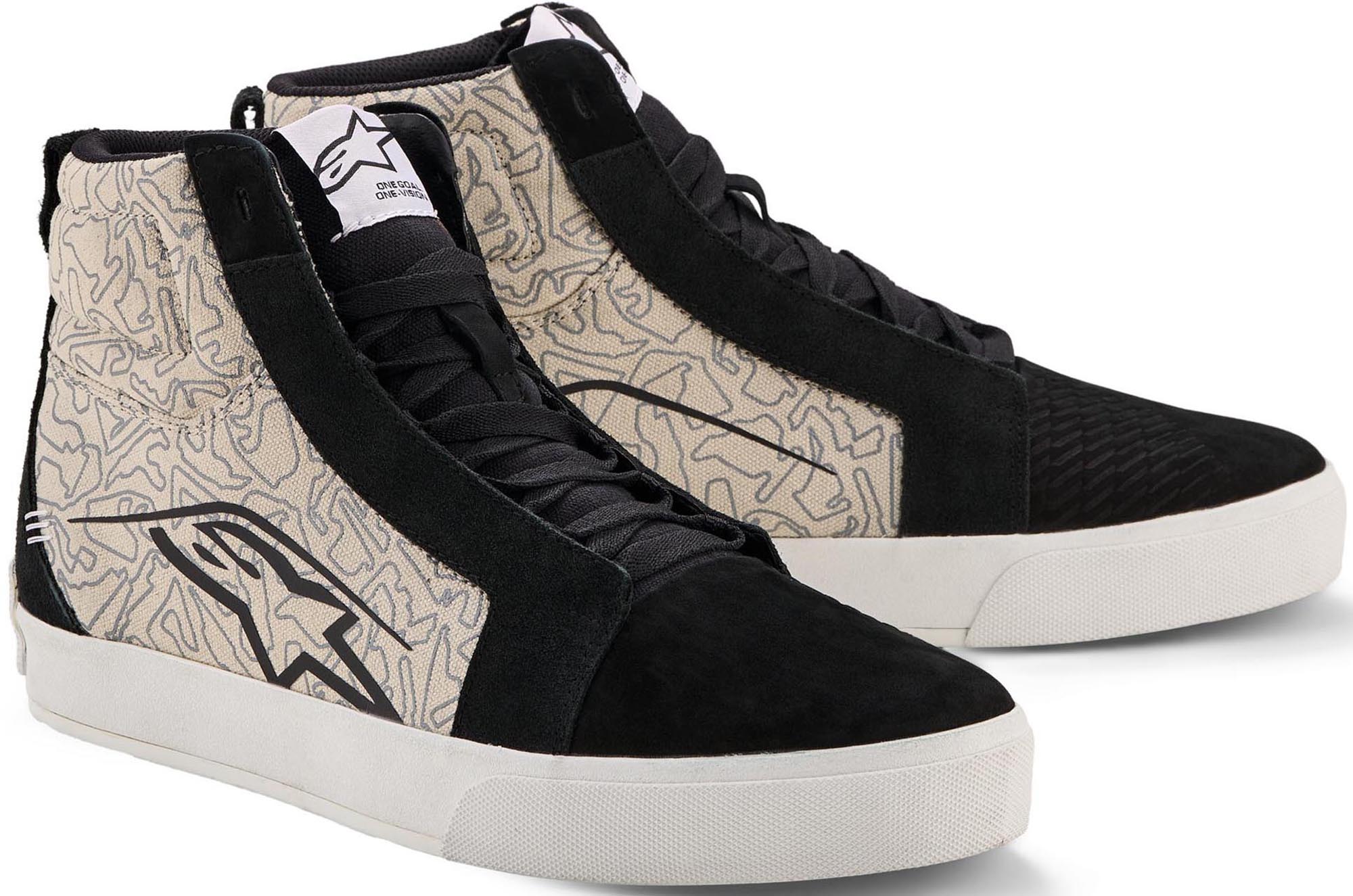 Alpinestars Ride-63 Canvas Motorcykelsko sort/grå/hvid 6 Figur 1