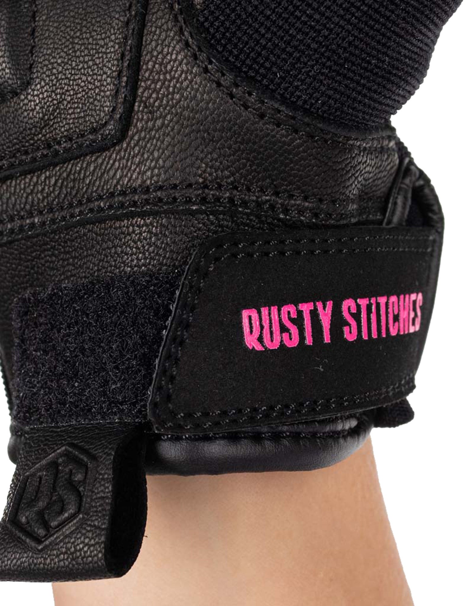 Rusty Stitches Bonnie V3 Damer Motorcykelhandsker sort/pink S Figur 3