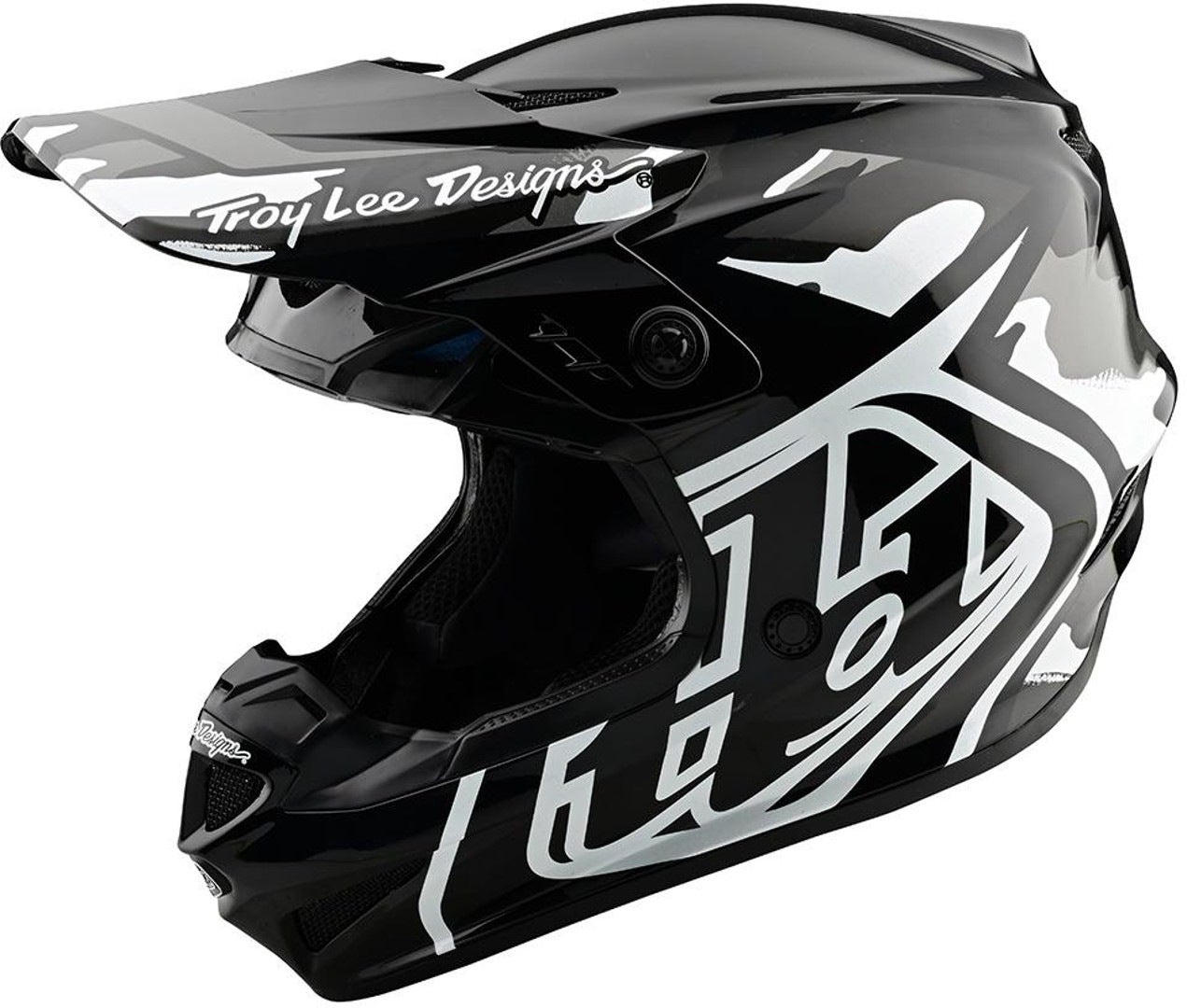 Troy Lee Designs GP Overload Camo Motokrosová přilba černobílá L Obrázek 1