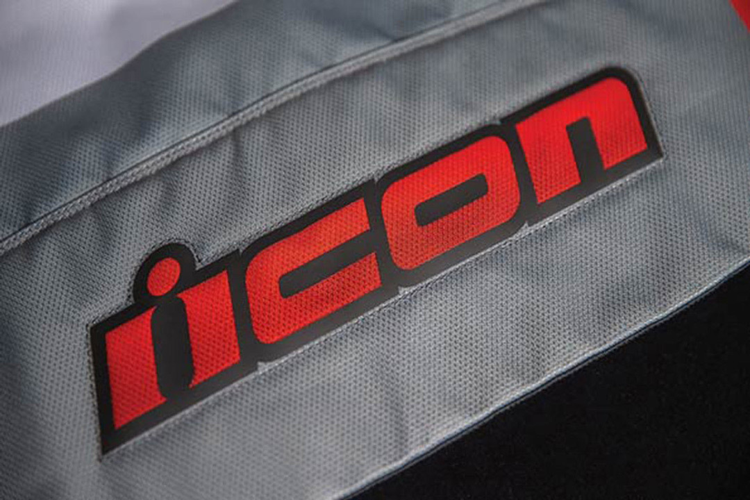 Icon Hooligan Ultrabolt Motorfiets textiel jas grijs/zwart/rood L Figuur 13