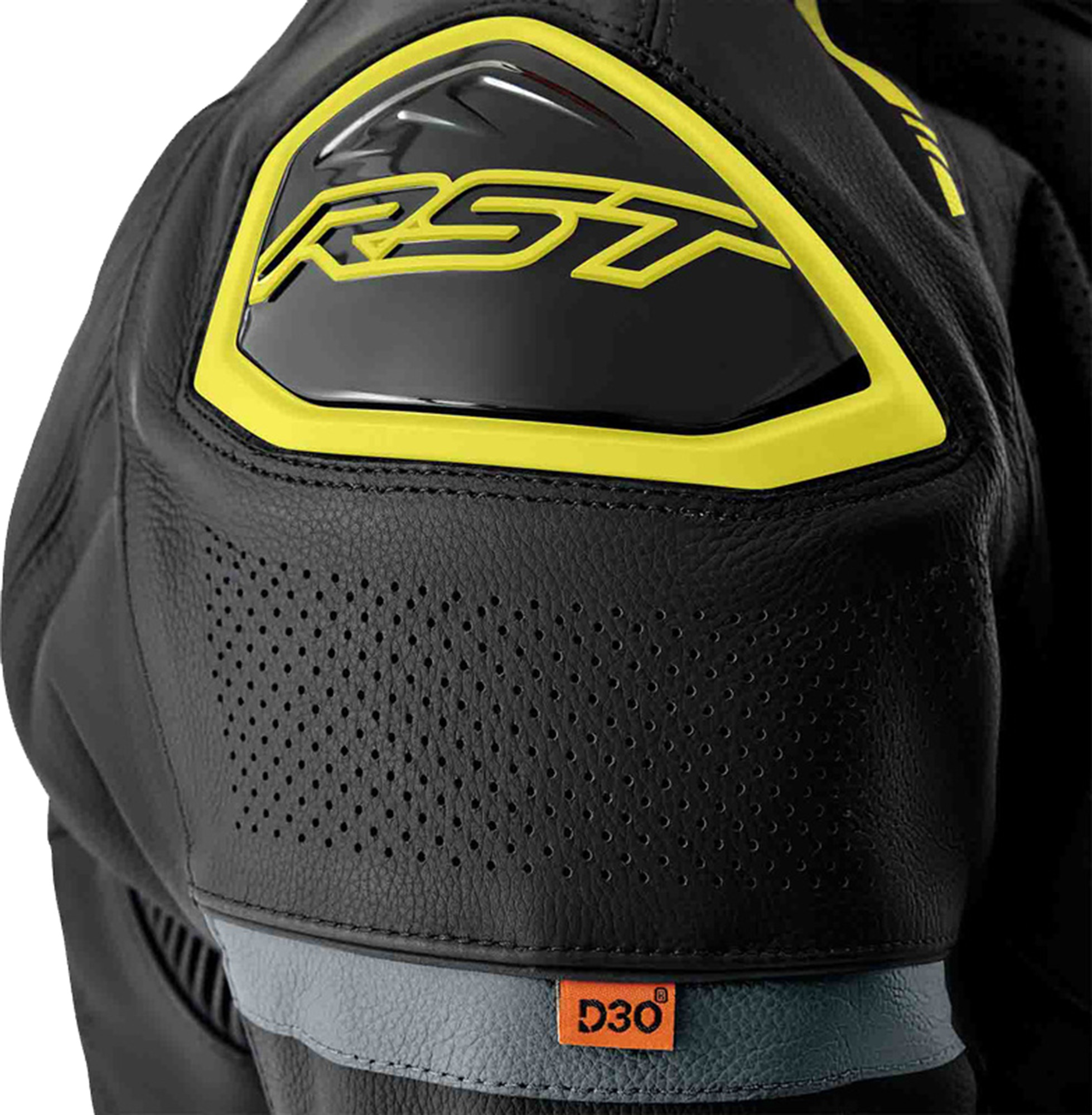 RST S1 D3O Jachetă de piele de motocicletă perforată negru/neon/galben 60 Figura 4