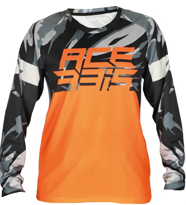Acerbis MX J-Kid 4 Motocross trøje til børn orange/grå M Figur 1