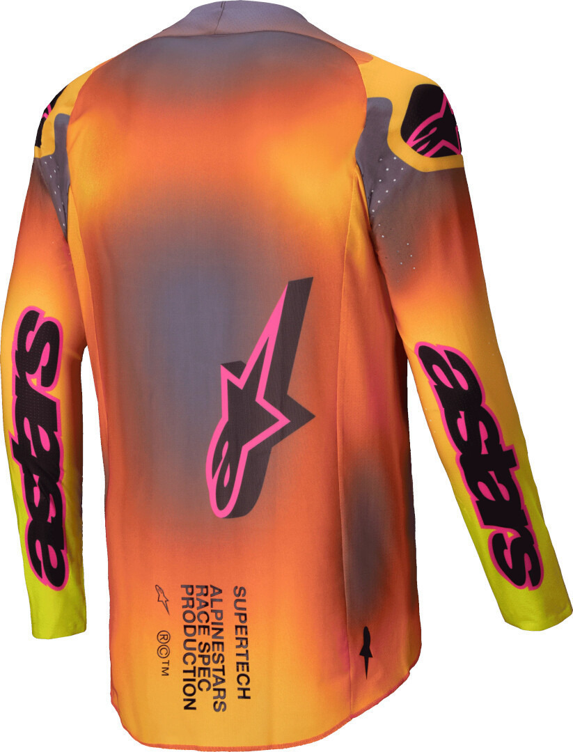 Alpinestars Supertech Lipan Motocross Jersey orange/gelb M Abbildung 2