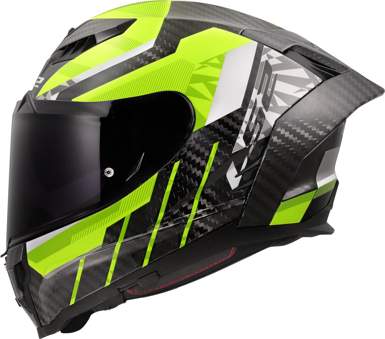 LS2 FF807 Dragon Trax Carbon Helm carbon/neon-gelb S (55/56) Abbildung 3