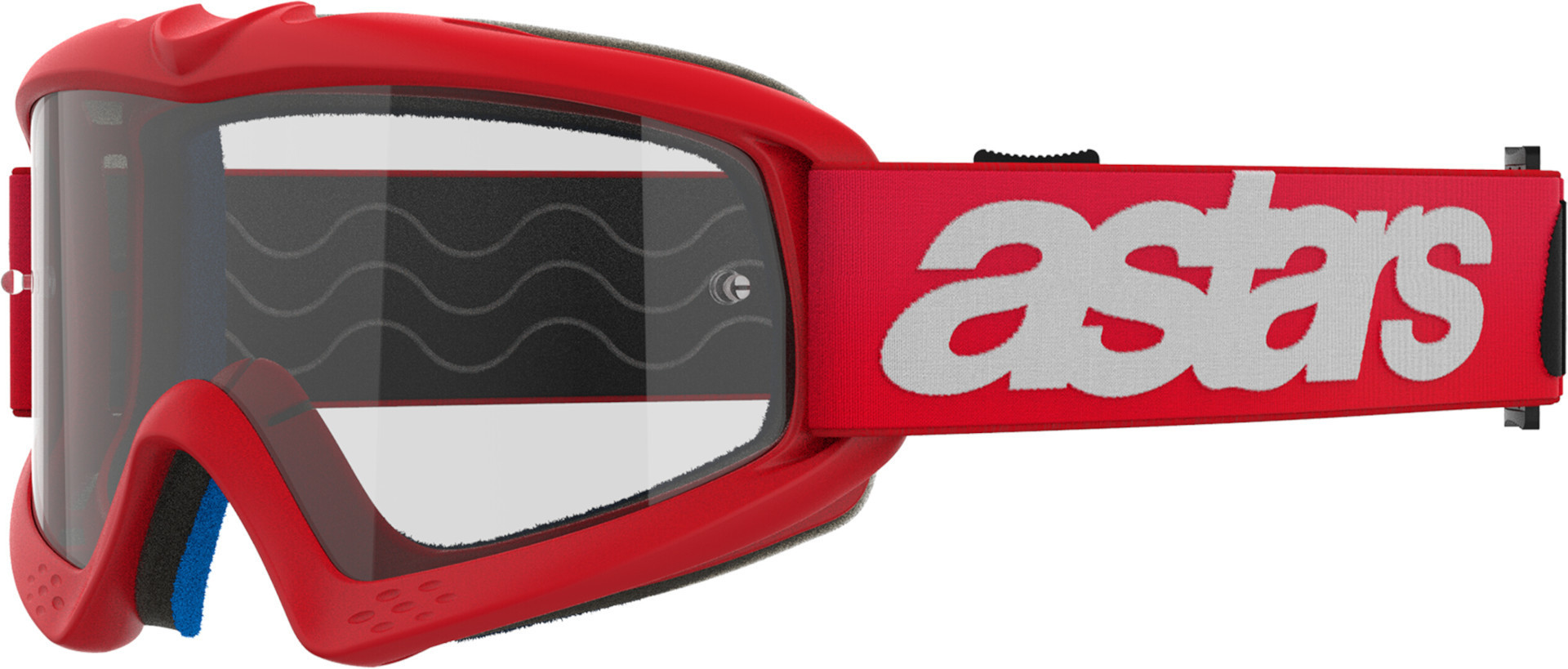 Alpinestars Vision Blaze Clear Ochelari de motocross pentru tineret Roșu/Alb Figura 1