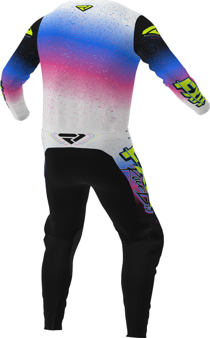FXR Podium 2023 Motocrossbyxor för ungdomar svart/vit/gul 24 Figur 4