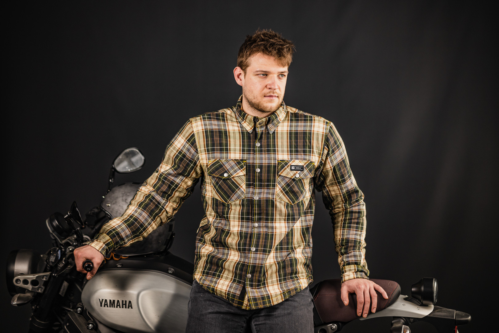 Merlin Axe Motorrad Hemd braun L Abbildung 3