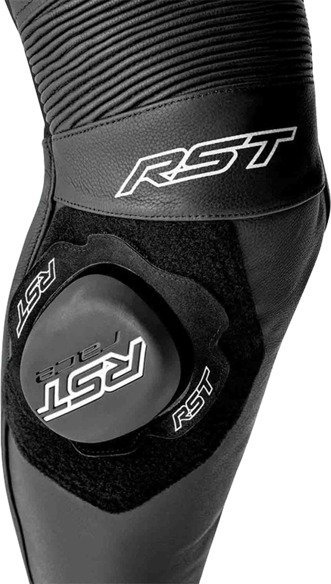 RST S1 D3O perforerad endelad motorcykelläderdräkt svart/vitt 60 Figur 8