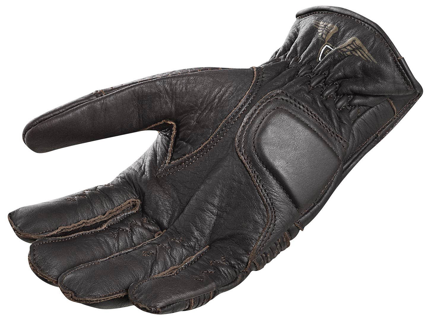 Black-Cafe London Vintage Motorcycle Gloves brown M Figure 4