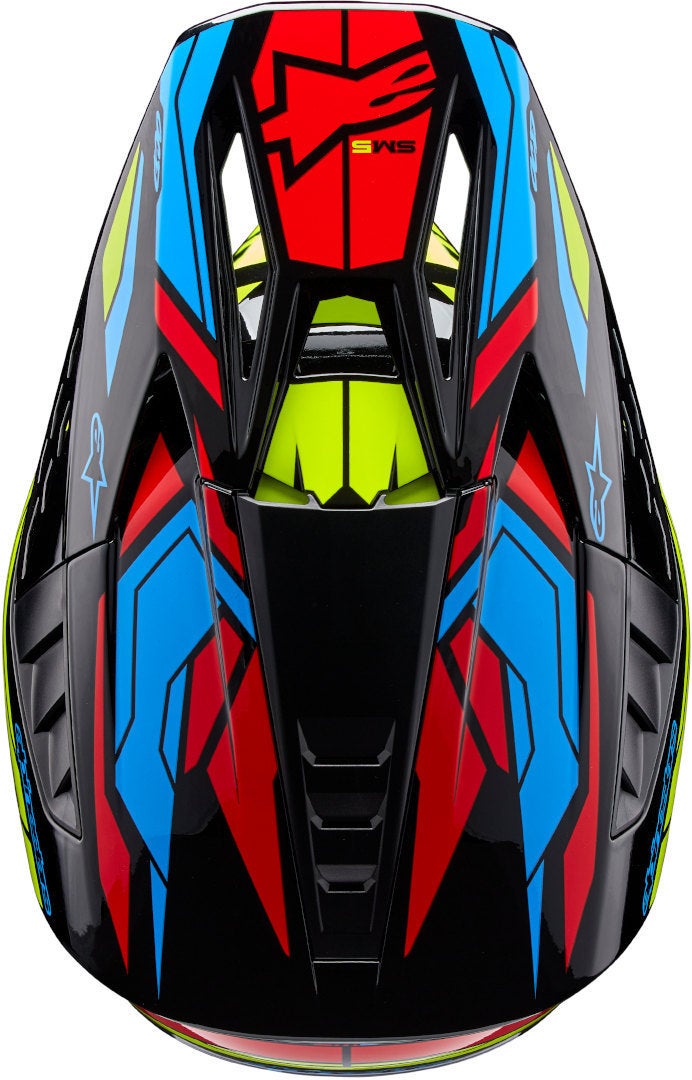 Alpinestars S-M5 Action 2 2024 Casco Motocross nero/giallo/rosso S (55/56) Figura 2