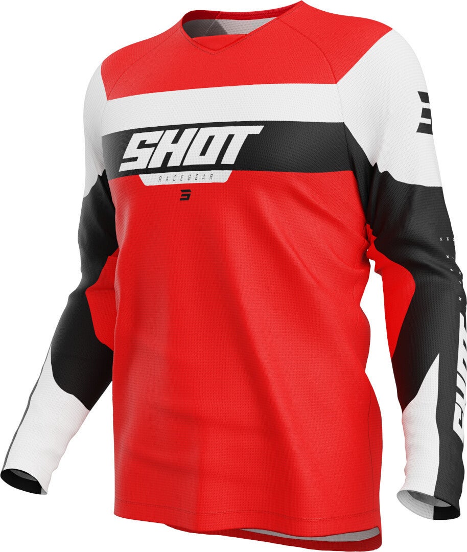 Shot Draw League Dětský motokrosový dres červená/bílá/černá 12/13 Obrázek 1