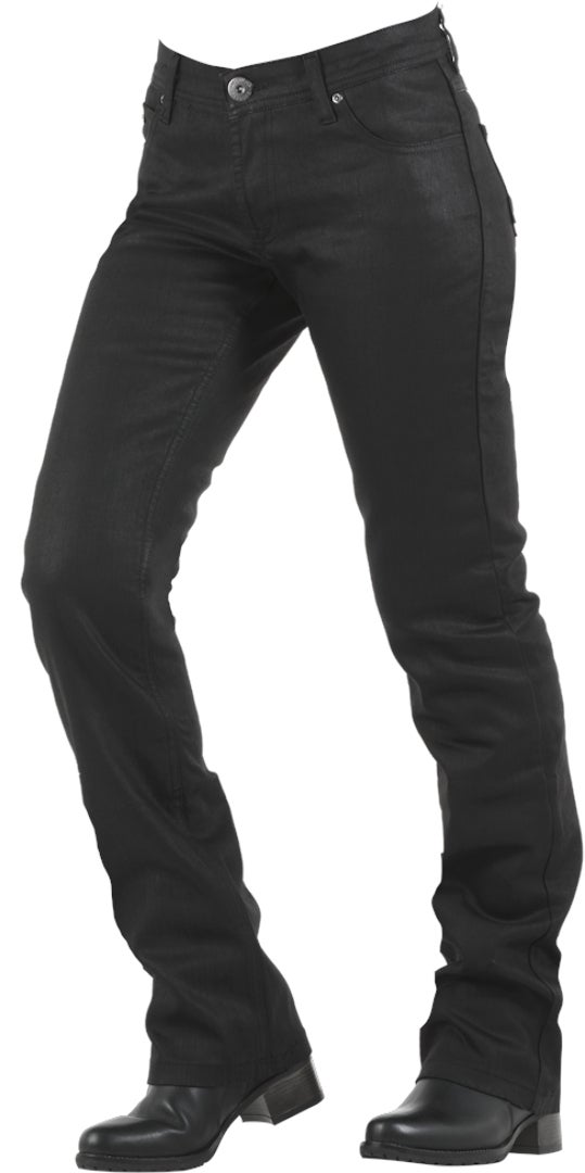 Overlap Donington Jeans da motocicleta das senhoras preto 30 Figura 1