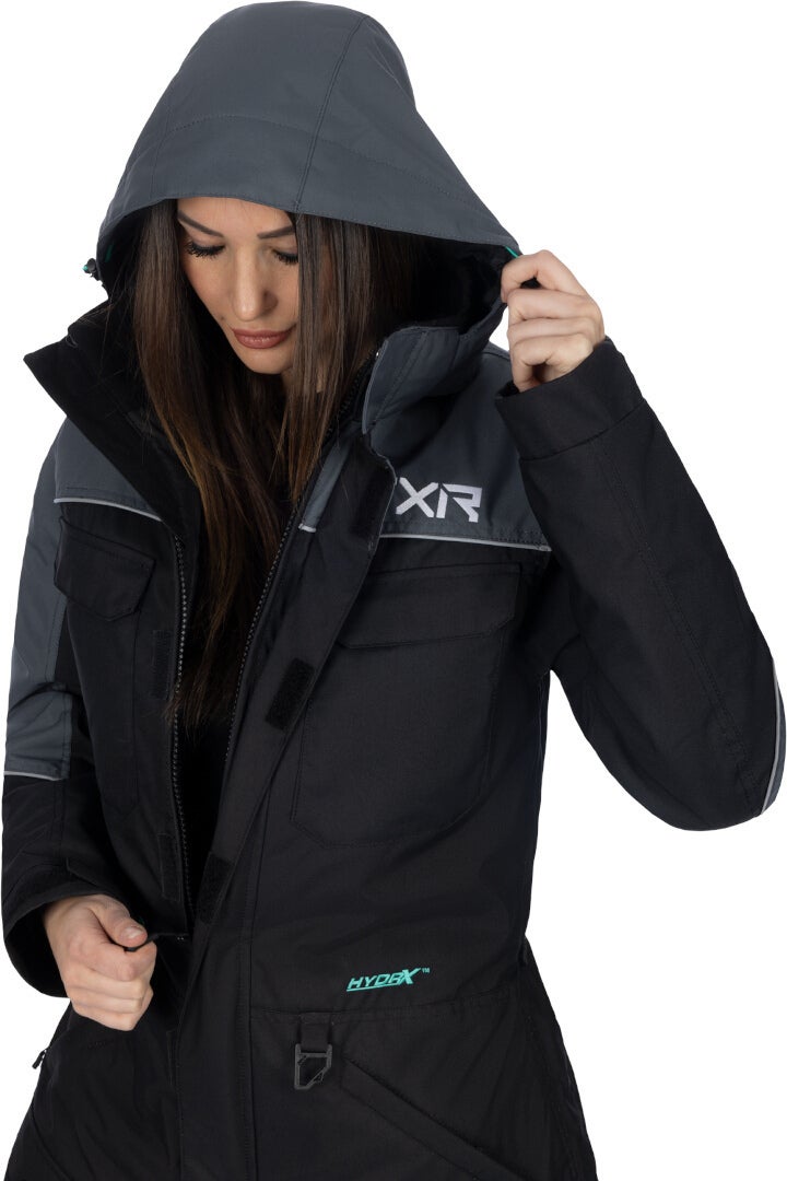 FXR Excursion Dame Et stykke snescooterdragt sort/grå/grøn 6 Figur 6