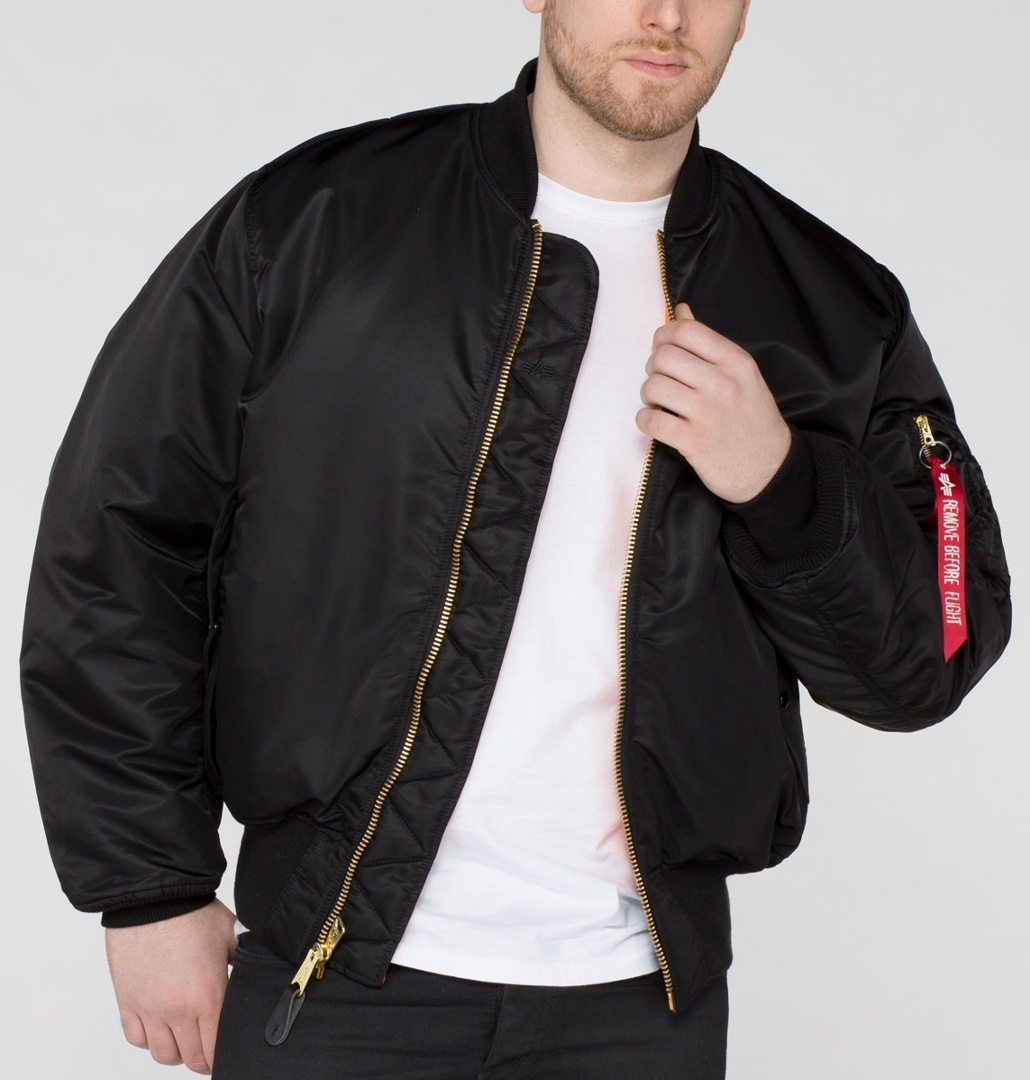 Alpha Industries MA-1 Jakke Sort L Figur 9