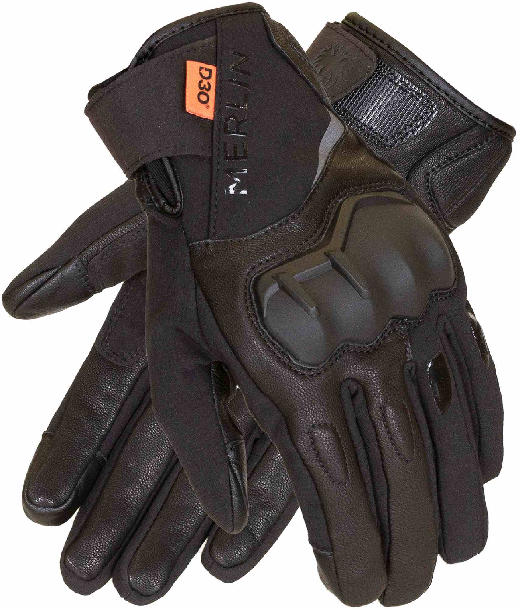 Merlin Denali D3O wasserdichte Motorrad Handschuhe black 2XL Figure 1