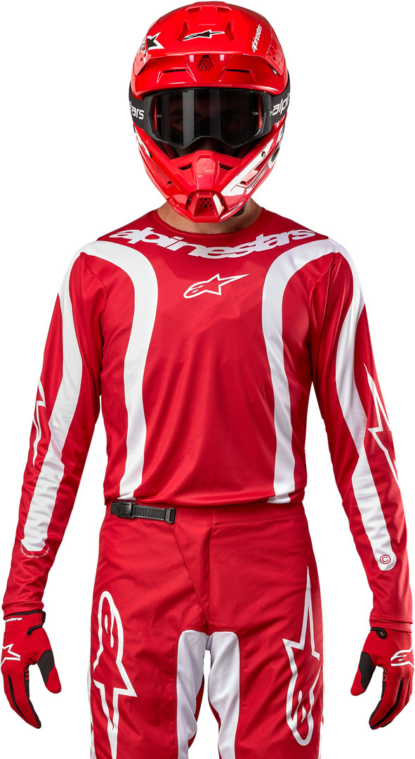Alpinestars Fluid Lurv Motocross Jersey rot/weiß S Abbildung 5