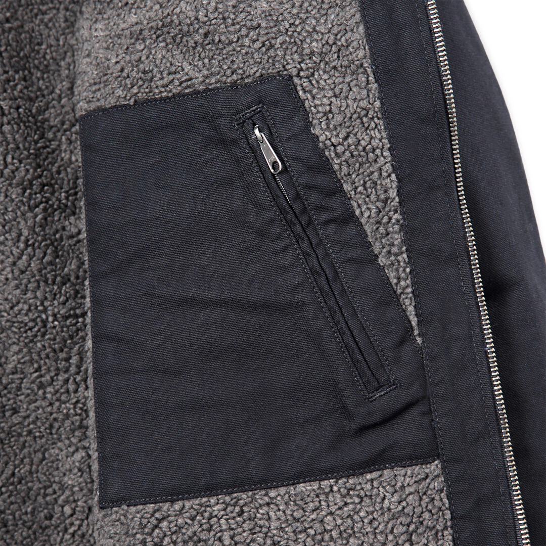 Carhartt Relaxed Fit Washed Duck Sherpa Lined Jachetă negru XXL Figura 3