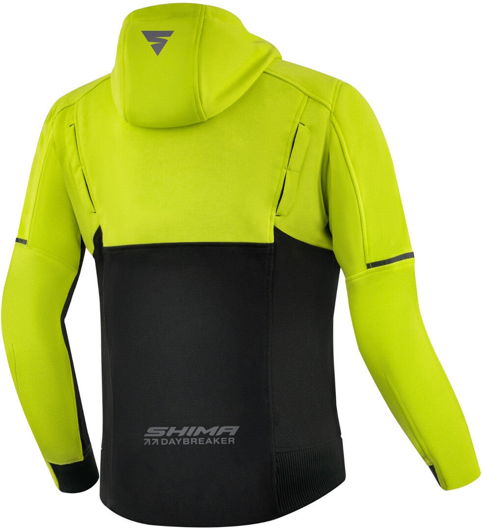 SHIMA Daybreaker Sweat à capuche zippé moto jaune/noir XXL Figure 2