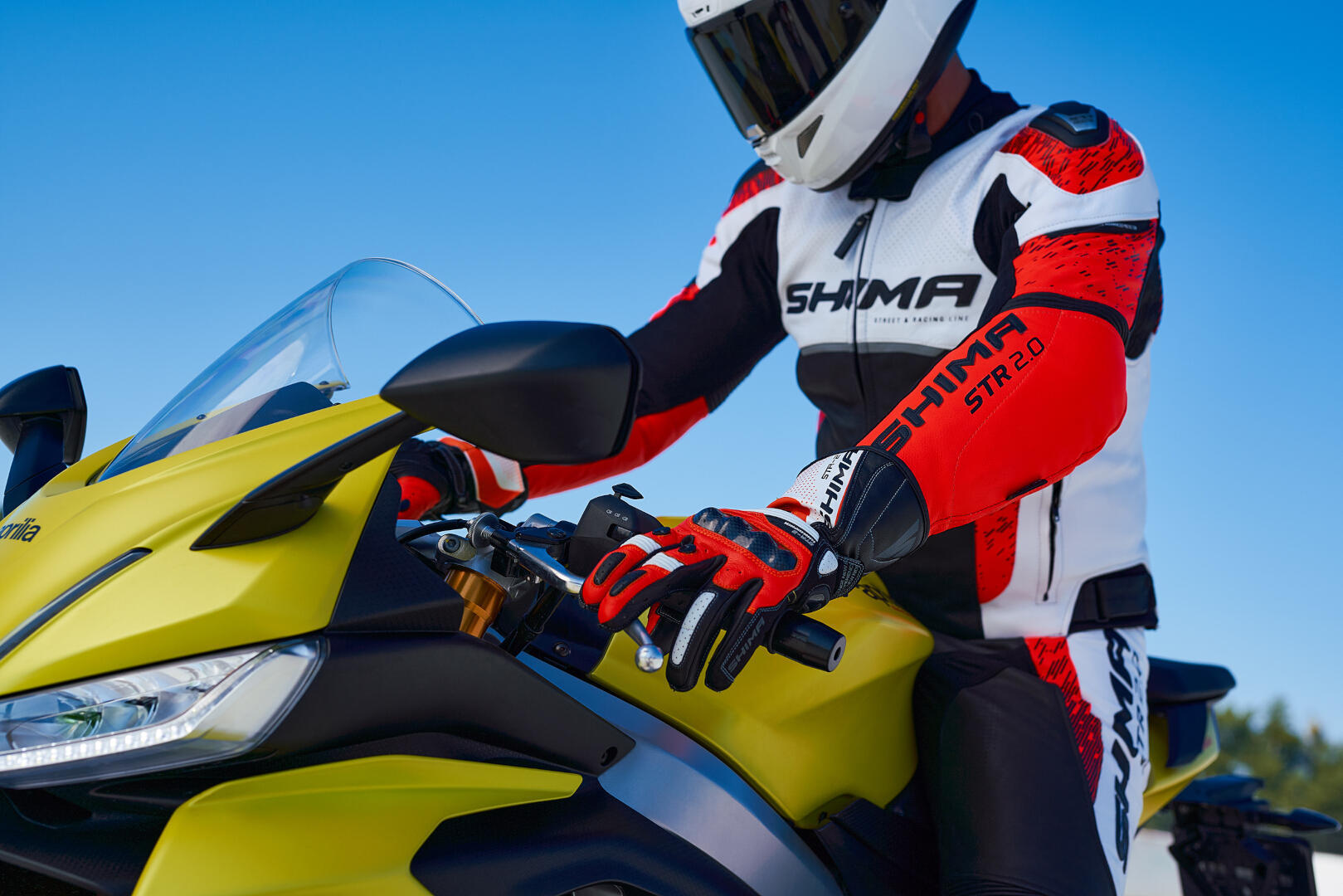 SHIMA STR 2.0 Motorcycle Leather Jacket black/white/red 52 Figure 3
