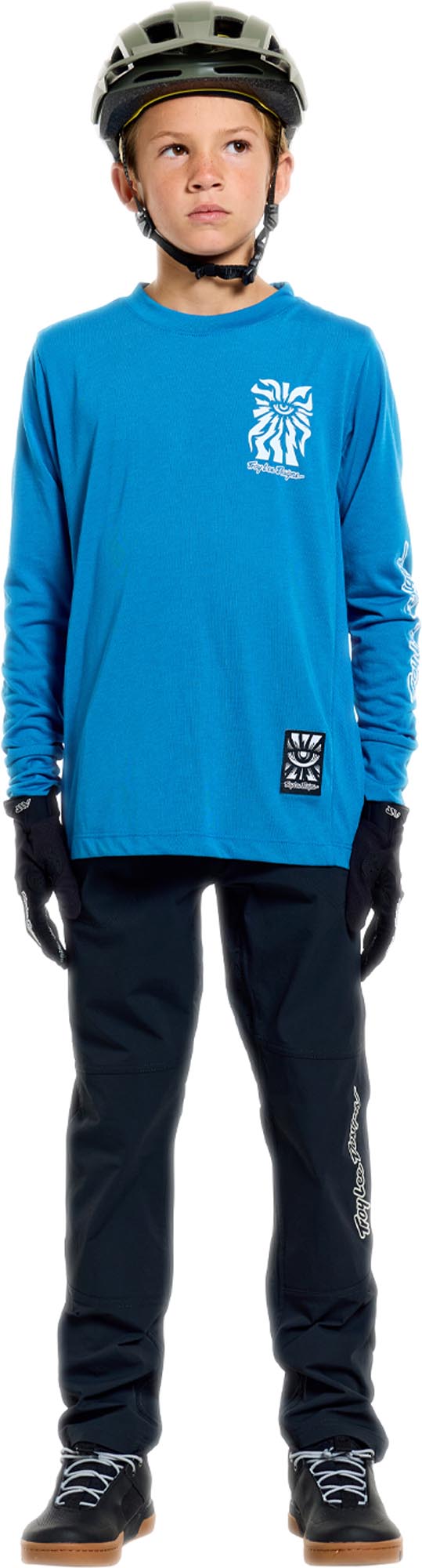 Side view of Troy Lee Designs Skyline Trail Mono Youth Bicycle Pants