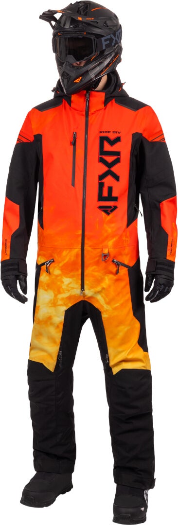 FXR Helium Lite 2025 1-delt snescooterdragt sort/orange 2XL Figur 1
