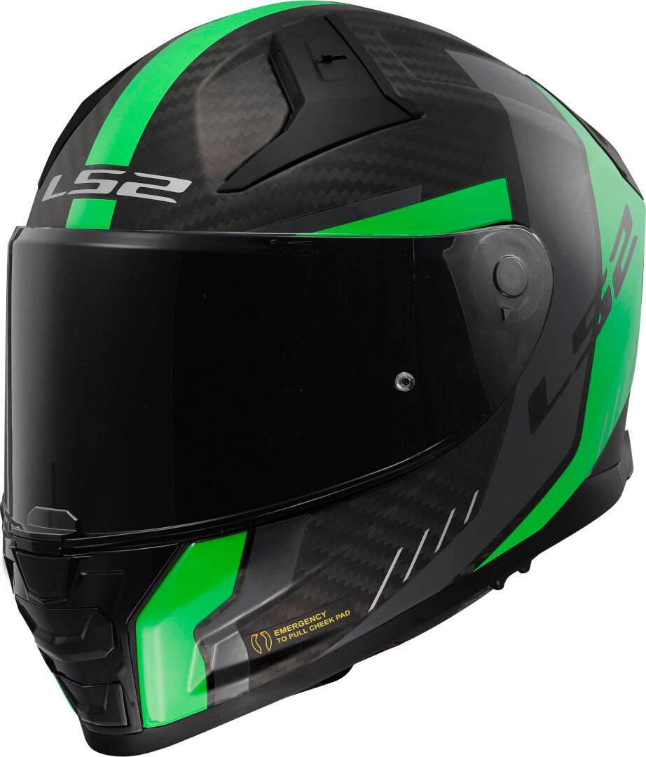 LS2 FF811 Vector II Carbon Grid Casque Vert néon XL (61/62) Figure 1