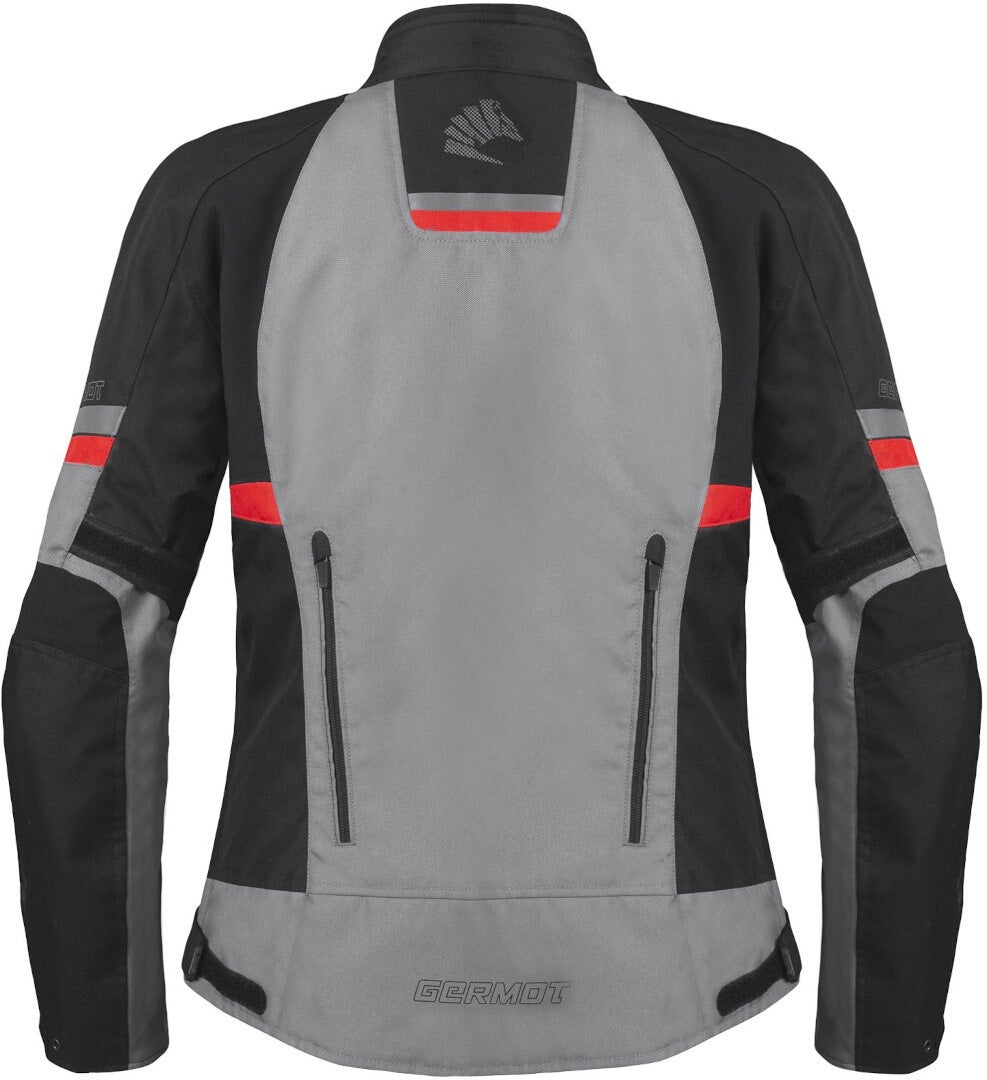 Germot Tara imperméable à l’eau dames moto textile veste Noir/Gris/Rouge 40 Figure 3