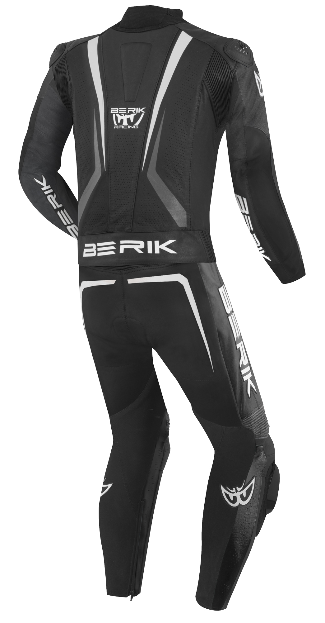 Berik Absolute GP2 2-Teiler Motorrad Lederkombi schwarz/weiß 58 Abbildung 2