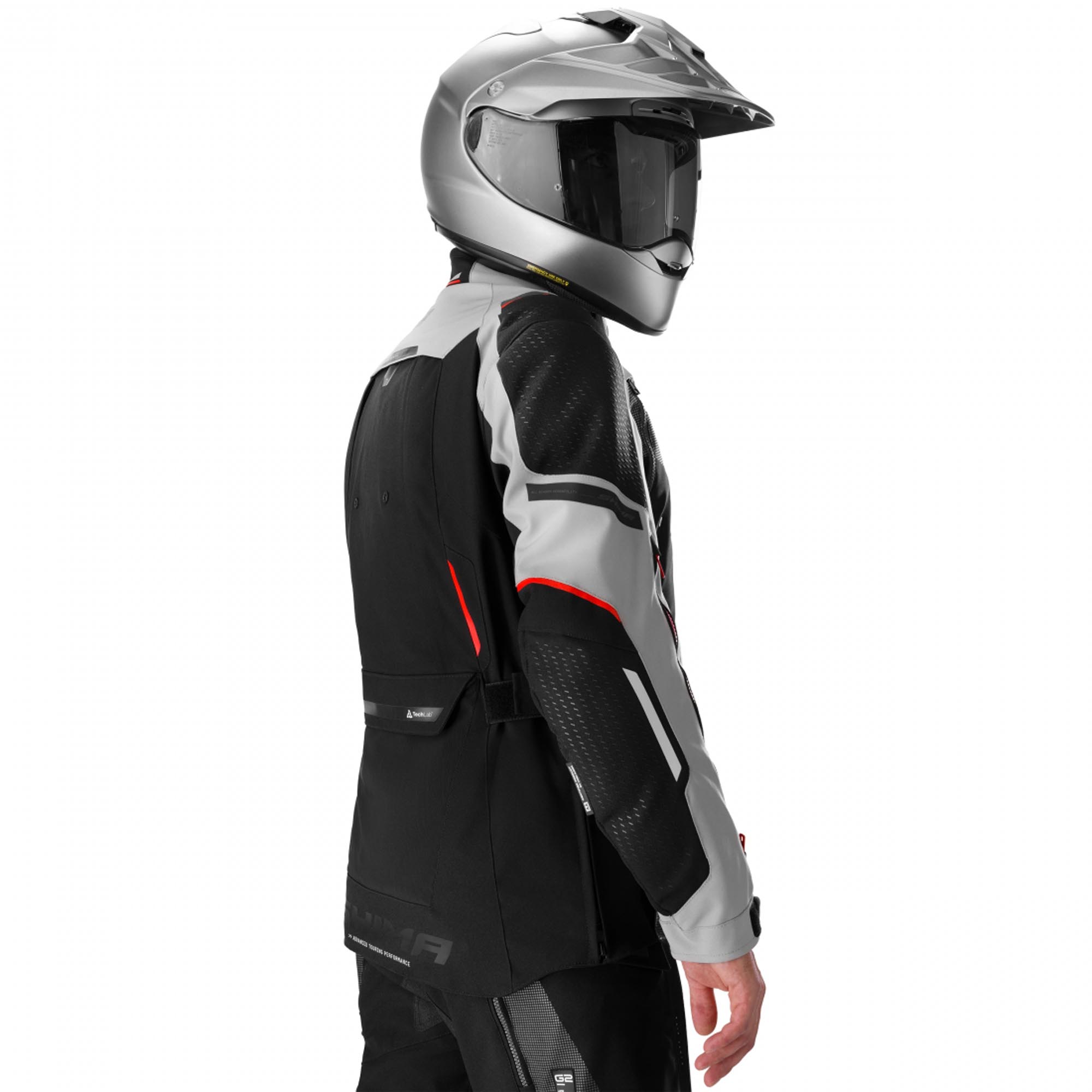 SHIMA Hero 3.0 Motorrad Textiljacke grau/rot S Abbildung 5