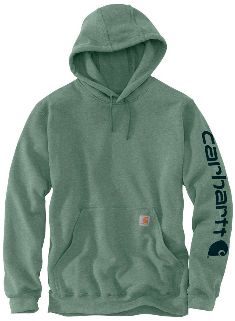 Carhartt Midweight Sleeve Logo Capuche Vert S Figure 1