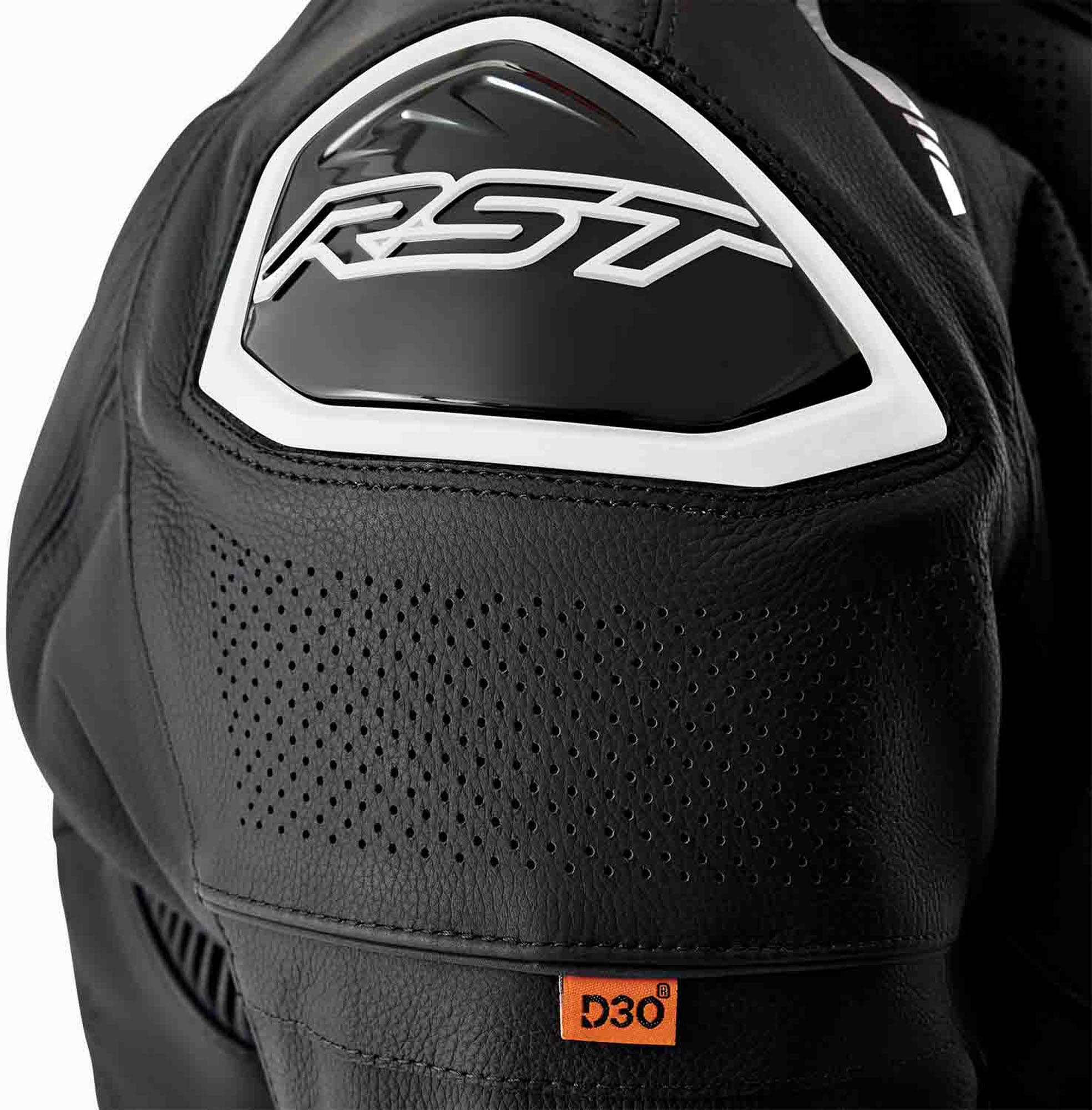 RST S1 D3O perforierte Motorrad Lederjacke schwarz/weiß 56 Abbildung 3