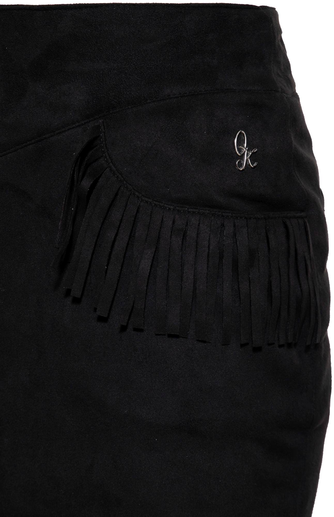 Queen Kerosin Western Ladies Skirt black L Figure 3