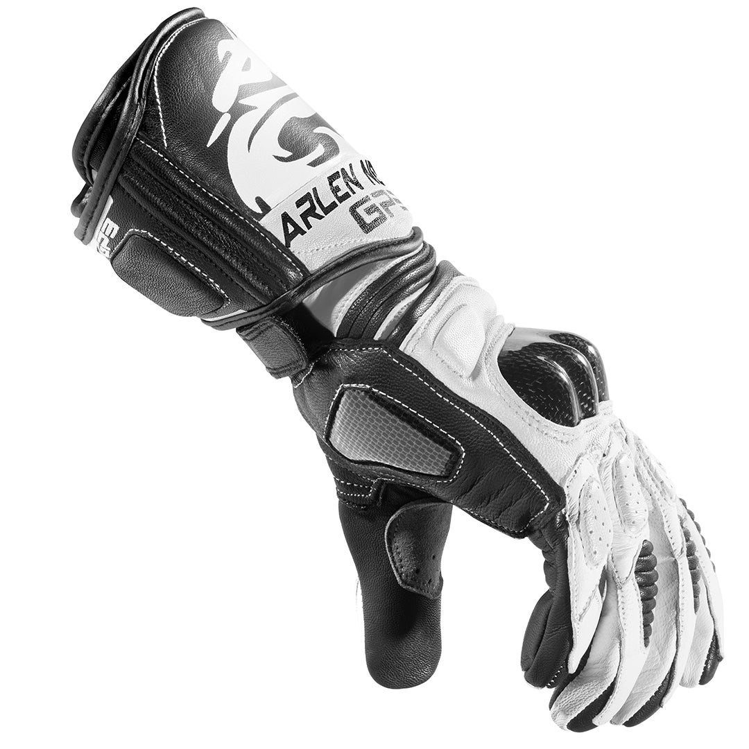 Arlen Ness Monza Motorcykel handsker hvid/sort L Figur 2