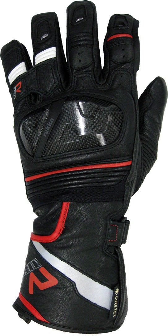 Rukka Imatra 2.0 Gore-Tex Motorfiets handschoenen Zwart/Rood 9 Figuur 1