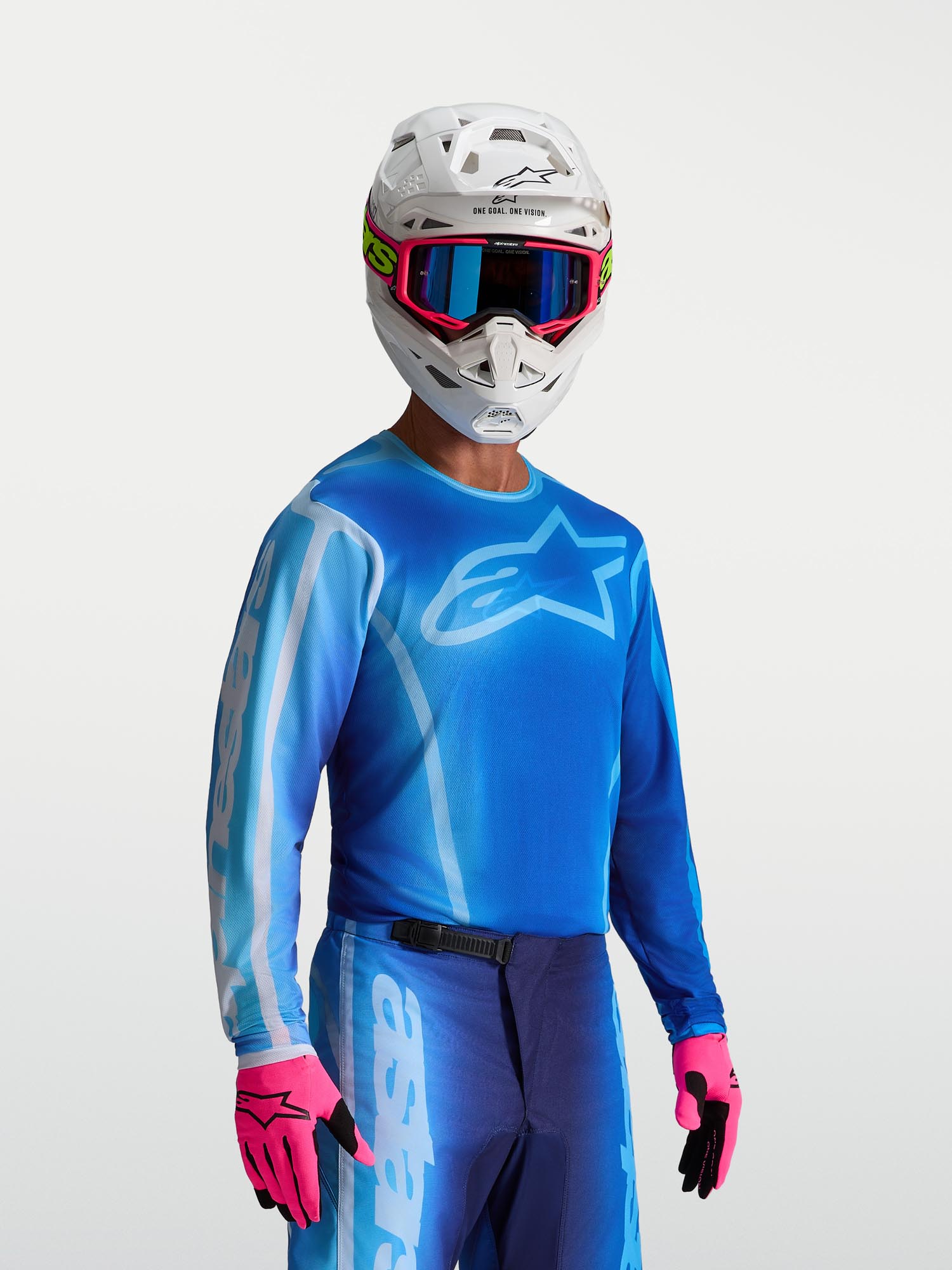 Alpinestars Fluid Kepler Motocross Jersey blau/hellblau XL Abbildung 4