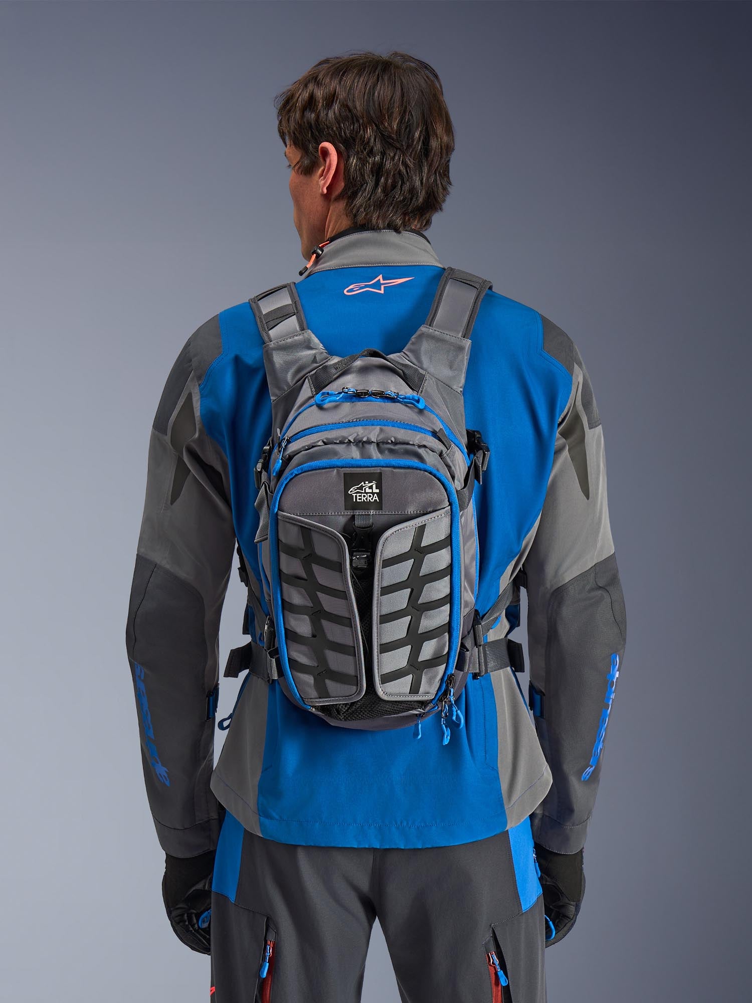 Alpinestars AT-15 Motorcykelryggsäck Grå/blå Figur 4