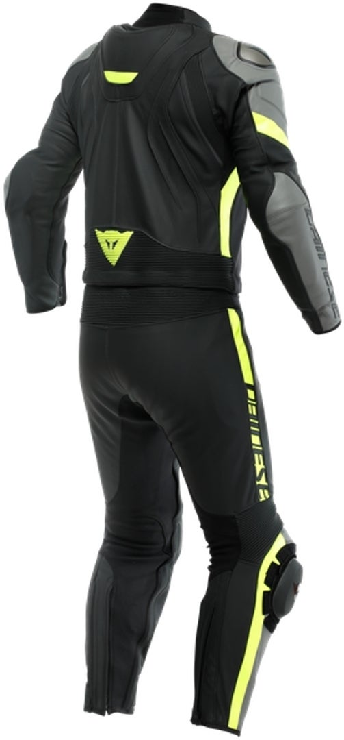 Dainese Avro 4 2-delt motorcykel læderdragt sort/grå/gul 56 Figur 9