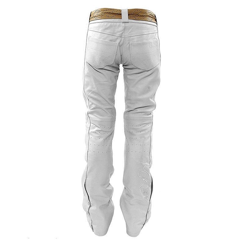 Bores Caroline Lederen dames broek waterdicht Wit 42 Figuur 2