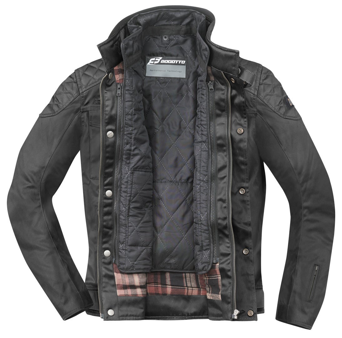 Bogotto Barton Veste cirée de moto imperméable noir XXL Figure 5