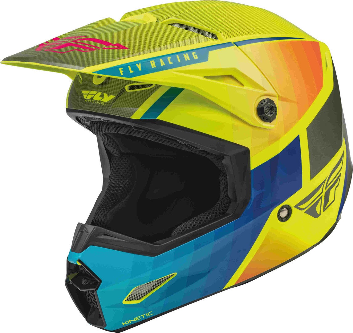 Fly Racing Kinetic Drift Casque de motocross bleu/jaune XXL (63/64) Figure 4