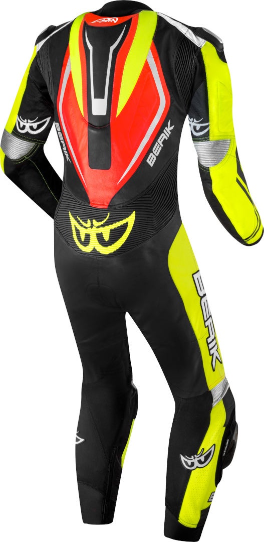 Berik Losail-R perforated One Piece Kangaroo Motorcycle Leather Suit black/red/yellow 60 Figure 2