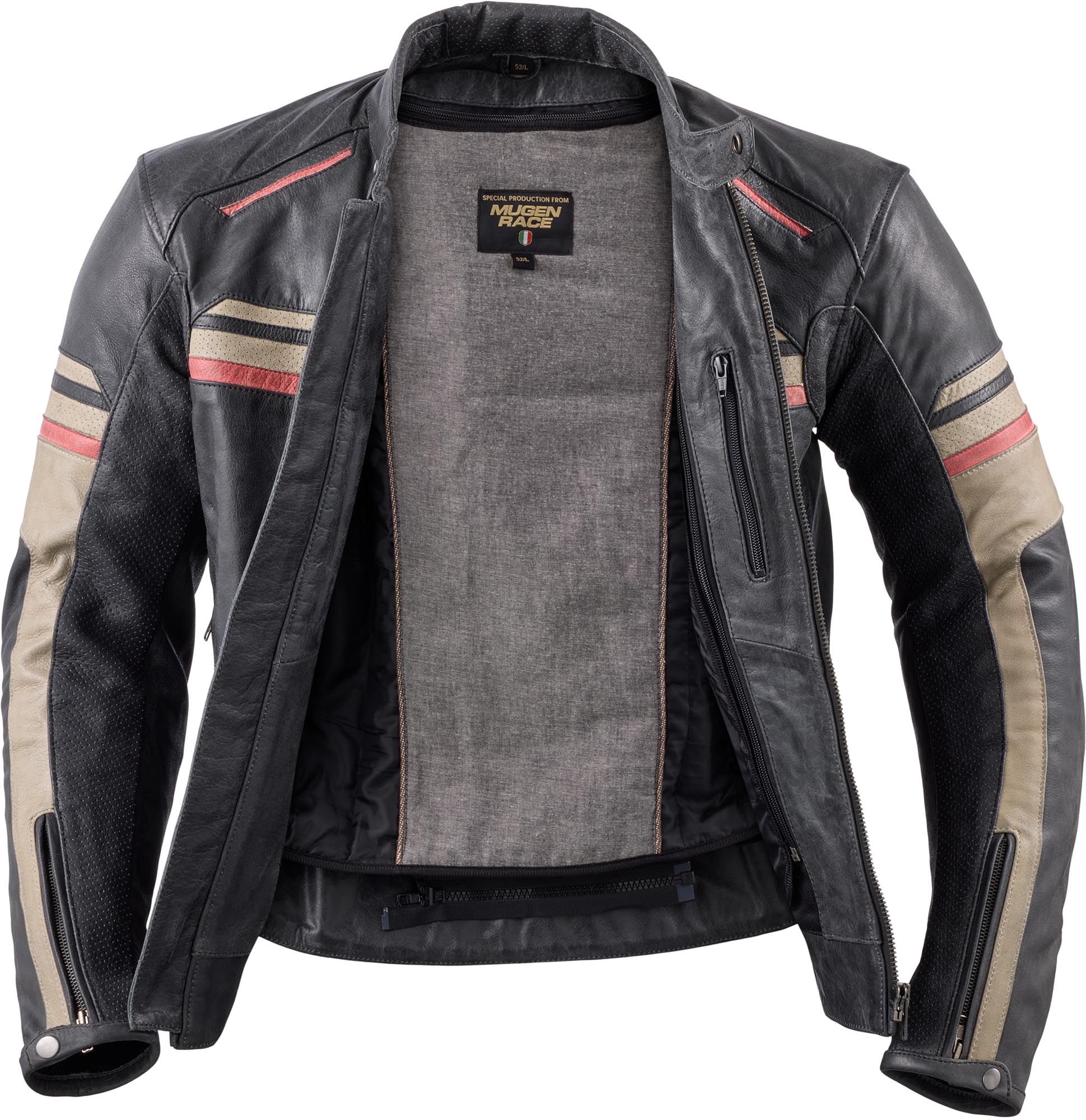 MUGENRACE Loksait Motorcycle Leather Jacket S Figure 2