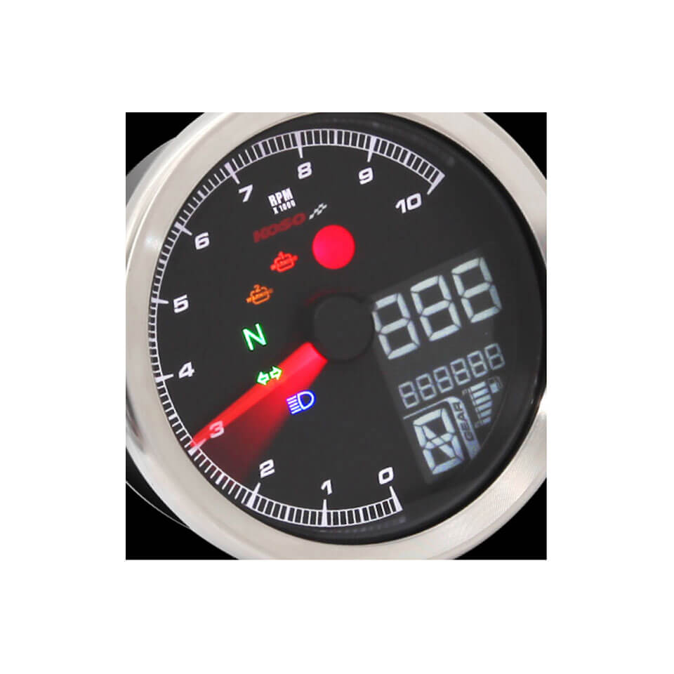 KOSO Digitales Tachometer, Multifunktions-Cockpit TNT-04 preto Figura 1 KOSO Digitales Tachometer, Multifunktions-Cockpit TNT-04 preto Figura 1