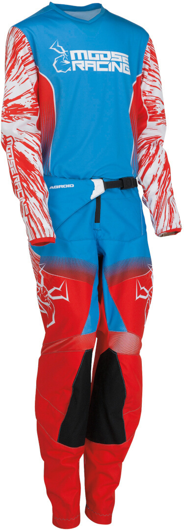 Moose Racing Agroid 2022 Maglia Motocross Giovanile blu/rosso S Figura 2